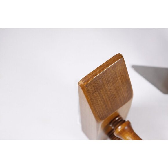 Vintage 1970s Maple wood bookends, MCM Vice book ends, Wooden Book supports, - Picture 6 of 8